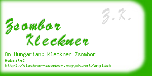 zsombor kleckner business card